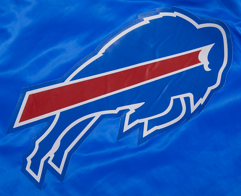 NFL BUFFALO BILLS BIG LOGO MEN'S NO FILL SATIN JACKET (ROYAL BLUE)