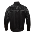 NFL BUFFALO BILLS TRIPLE BLACK MEN'S SATIN JACKET (TRIPLE BLACK MEN'S)