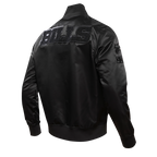 NFL BUFFALO BILLS TRIPLE BLACK MEN'S SATIN JACKET (TRIPLE BLACK MEN'S)