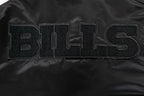 NFL BUFFALO BILLS TRIPLE BLACK MEN'S SATIN JACKET (TRIPLE BLACK MEN'S)