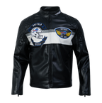 NFL BUFFALO BILLS BORN FOR SPORT BLOUSON MOTO POUR HOMME (NOIR/BLANC)