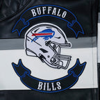 NFL BUFFALO BILLS BORN FOR SPORT BLOUSON MOTO POUR HOMME (NOIR/BLANC)