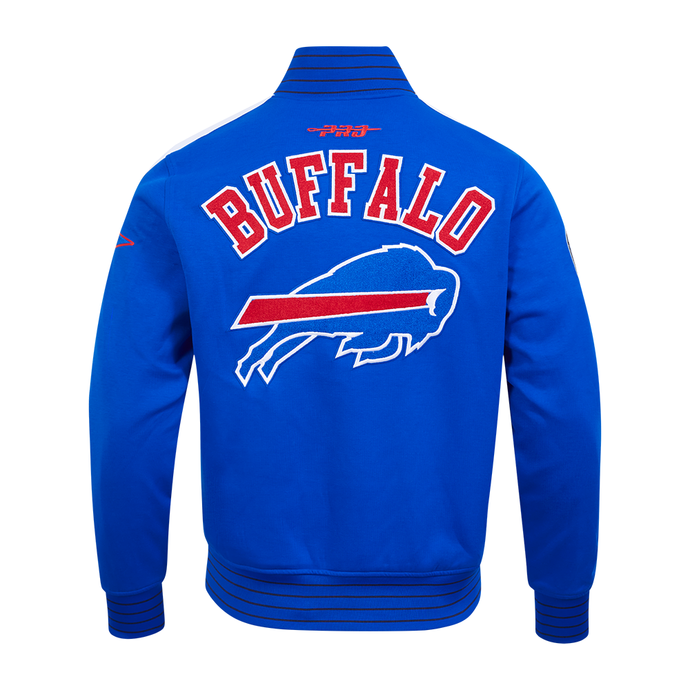 NFL BUFFALO BILLS BLOUSON PRO GAME DAY EN MAILLE DOUBLE POUR HOMME (BLEU ROYAL/BLANC/MARINE MINUIT)