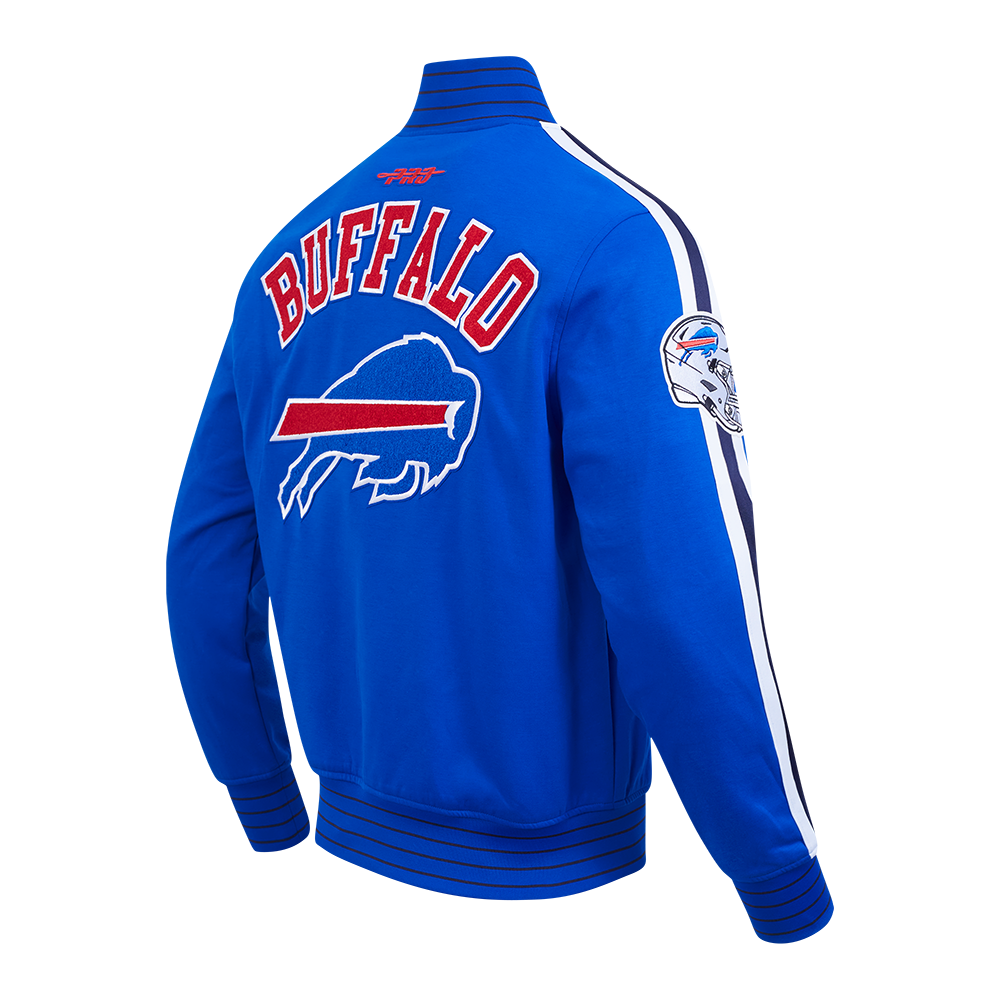NFL BUFFALO BILLS BLOUSON PRO GAME DAY EN MAILLE DOUBLE POUR HOMME (BLEU ROYAL/BLANC/MARINE MINUIT)