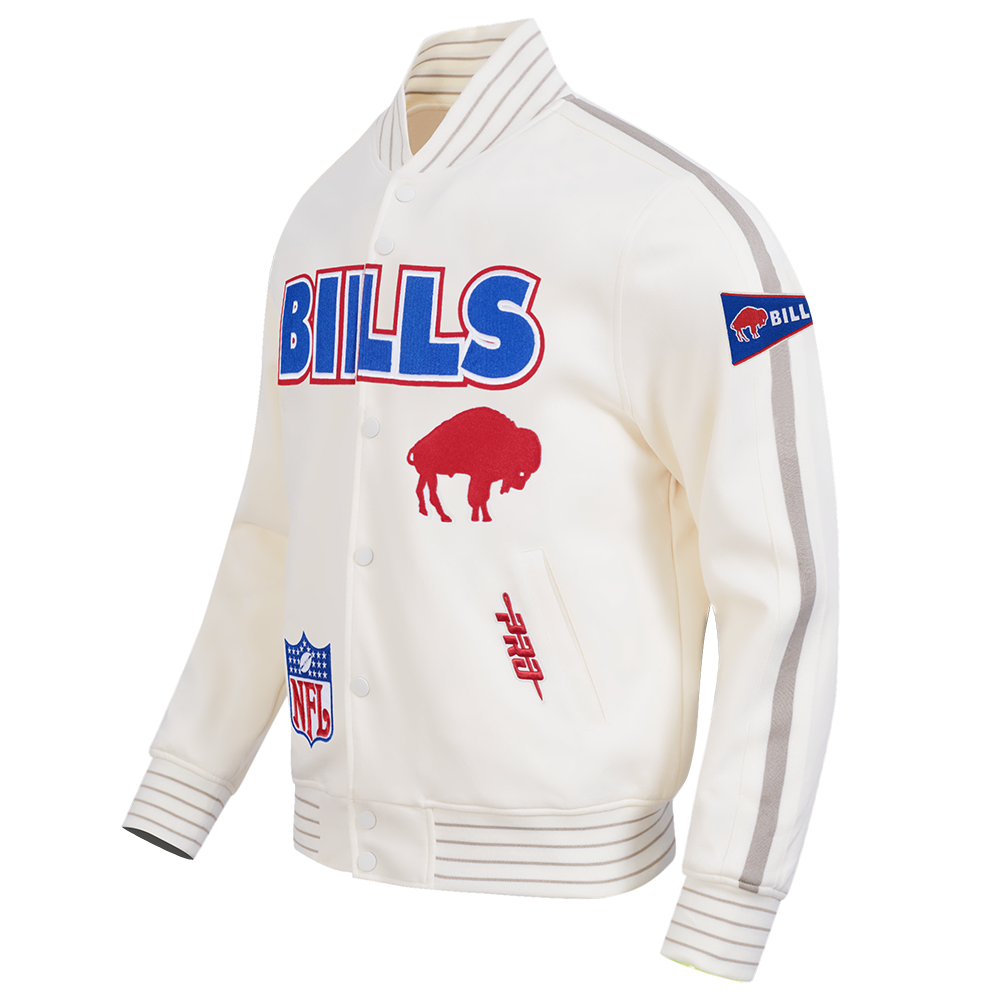 NFL BUFFALO BILLS BLOUSON RÉTRO PRO GAME DAY (COQUILLE D'ŒUF/TAUPE/COQUILLE D'ŒUF)