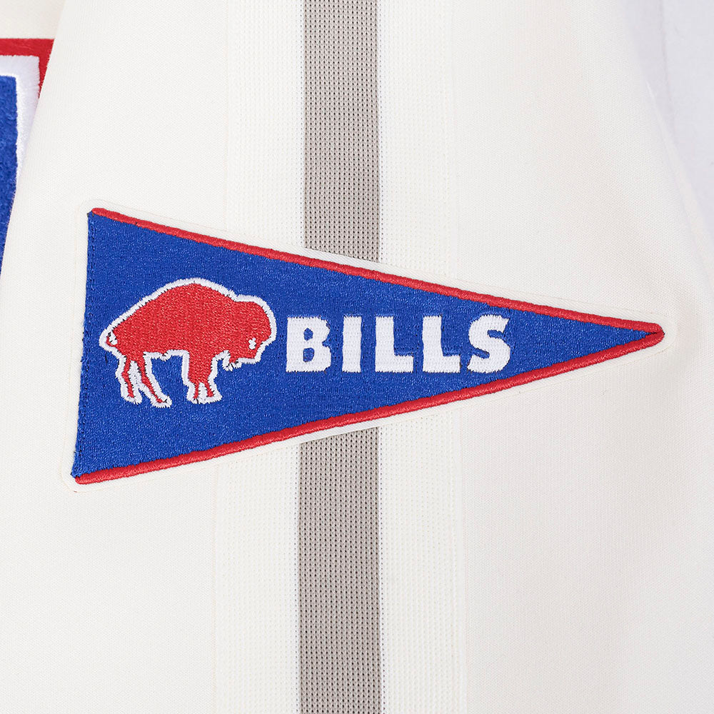 NFL BUFFALO BILLS BLOUSON RÉTRO PRO GAME DAY (COQUILLE D'ŒUF/TAUPE/COQUILLE D'ŒUF)