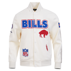 NFL BUFFALO BILLS BLOUSON RÉTRO PRO GAME DAY (COQUILLE D'ŒUF/TAUPE/COQUILLE D'ŒUF)