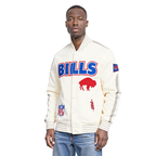 NFL BUFFALO BILLS BLOUSON RÉTRO PRO GAME DAY (COQUILLE D'ŒUF/TAUPE/COQUILLE D'ŒUF)