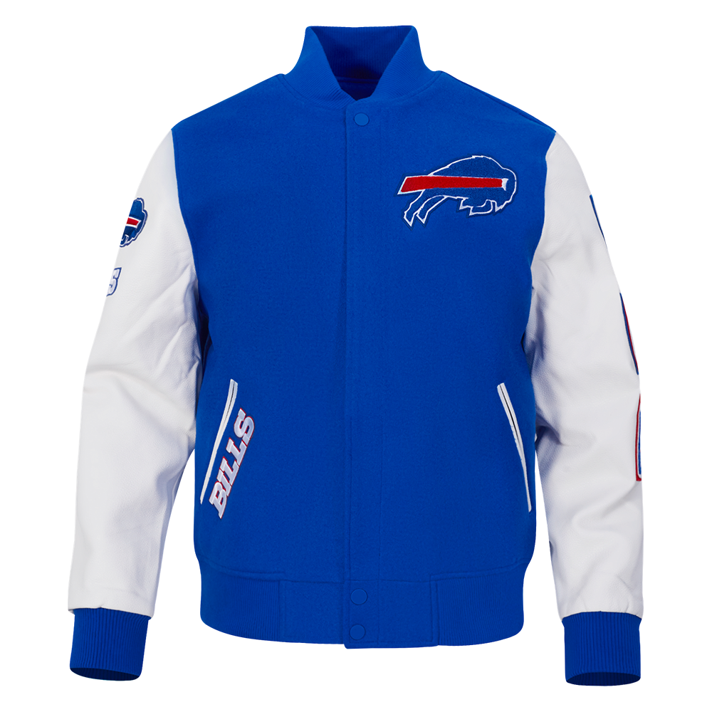 NFL BUFFALO BILLS CLASSIC WOOL MEN'S VARSITY JACKET (ROYAL/WHITE)