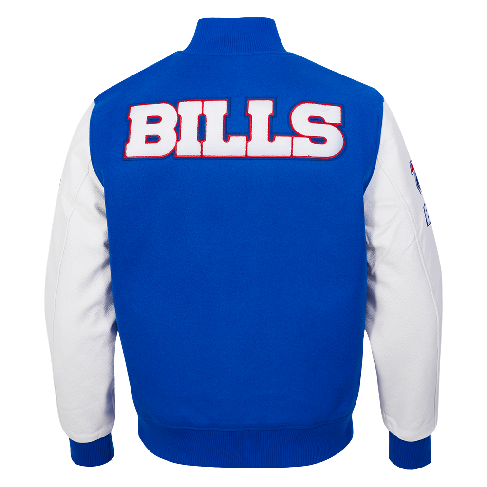 NFL BUFFALO BILLS CLASSIC WOOL MEN'S VARSITY JACKET (ROYAL/WHITE)