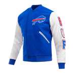 NFL BUFFALO BILLS CLASSIC WOOL MEN'S VARSITY JACKET (ROYAL/WHITE)