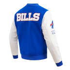 NFL BUFFALO BILLS CLASSIC WOOL MEN'S VARSITY JACKET (ROYAL/WHITE)