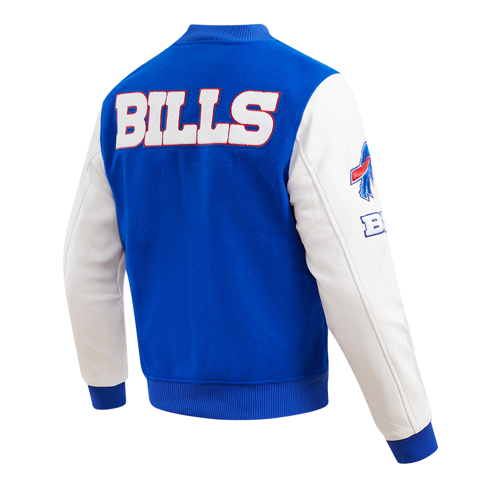NFL BUFFALO BILLS CLASSIC WOOL MEN'S VARSITY JACKET (ROYAL/WHITE)