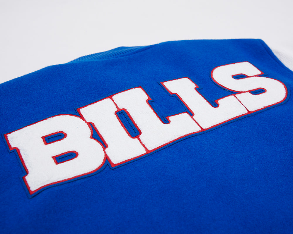 NFL BUFFALO BILLS CLASSIC WOOL MEN'S VARSITY JACKET (ROYAL/WHITE)
