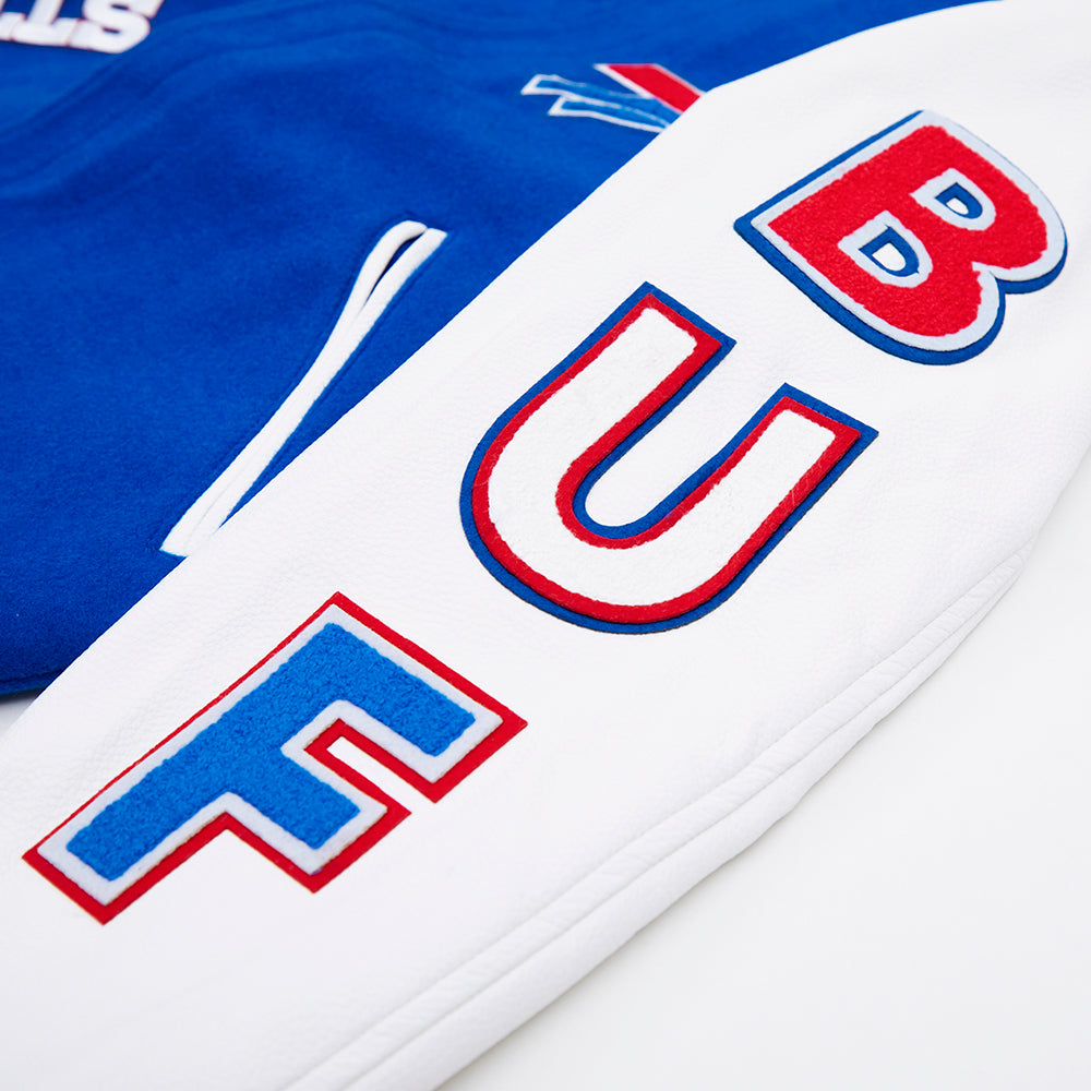 NFL BUFFALO BILLS CLASSIC WOOL MEN'S VARSITY JACKET (ROYAL/WHITE)