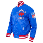 NFL BUFFALO BILLS ON TOP MEN'S SATIN JACKET (ROYAL BLUE/RED)