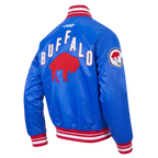 NFL BUFFALO BILLS ON TOP MEN'S SATIN JACKET (ROYAL BLUE/RED)