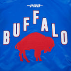 NFL BUFFALO BILLS ON TOP MEN'S SATIN JACKET (ROYAL BLUE/RED)