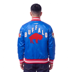 NFL BUFFALO BILLS ON TOP MEN'S SATIN JACKET (ROYAL BLUE/RED)