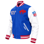NFL BUFFALO BILLS ON TOP MEN'S VARSITY JACKET (ROYAL BLUE/RED)