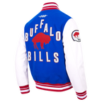 NFL BUFFALO BILLS ON TOP MEN'S VARSITY JACKET (ROYAL BLUE/RED)