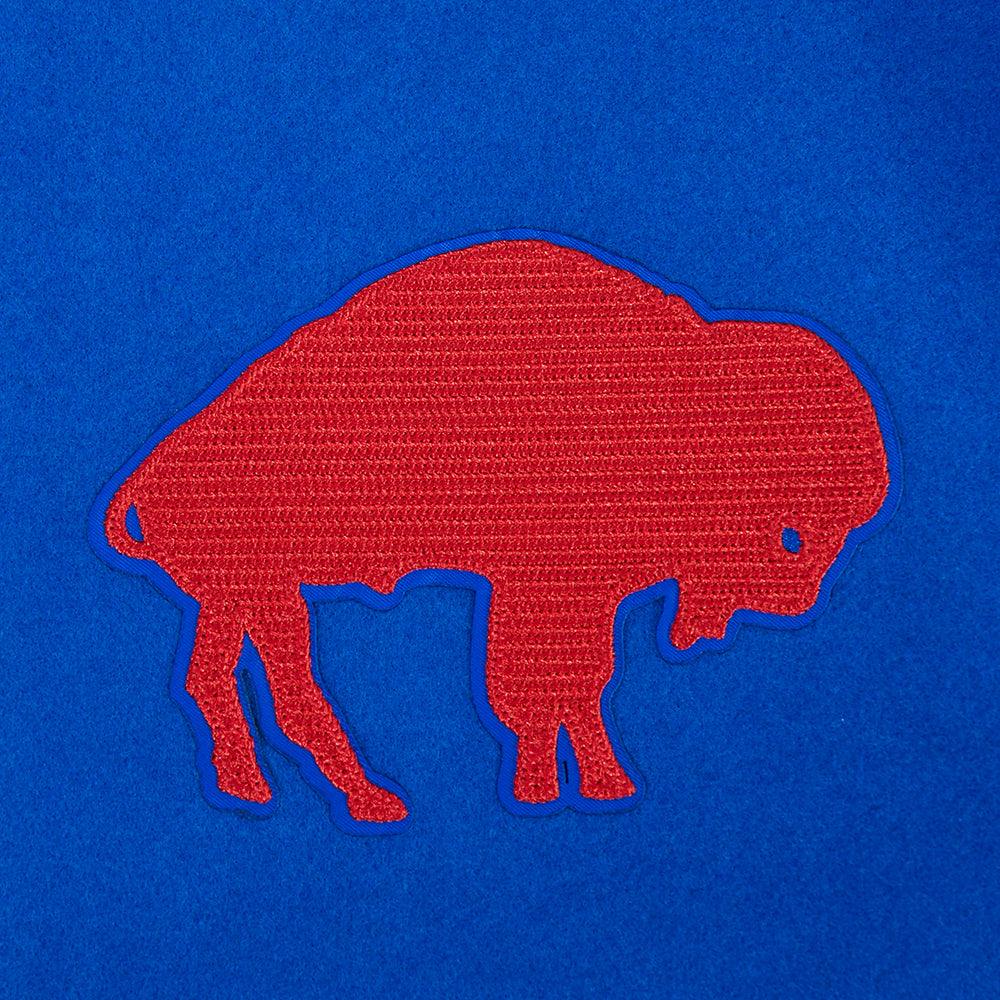 NFL BUFFALO BILLS ON TOP MEN'S VARSITY JACKET (ROYAL BLUE/RED)