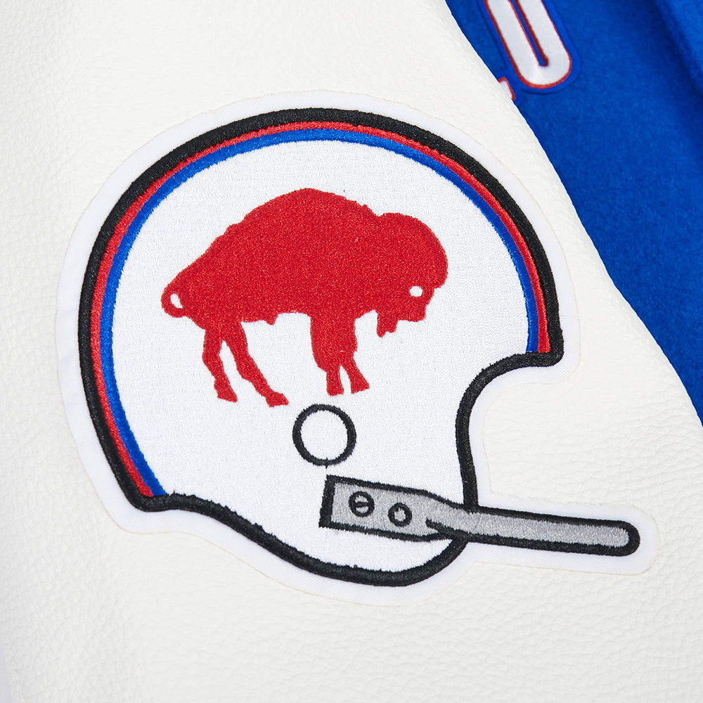 NFL BUFFALO BILLS ON TOP MEN'S VARSITY JACKET (ROYAL BLUE/RED)
