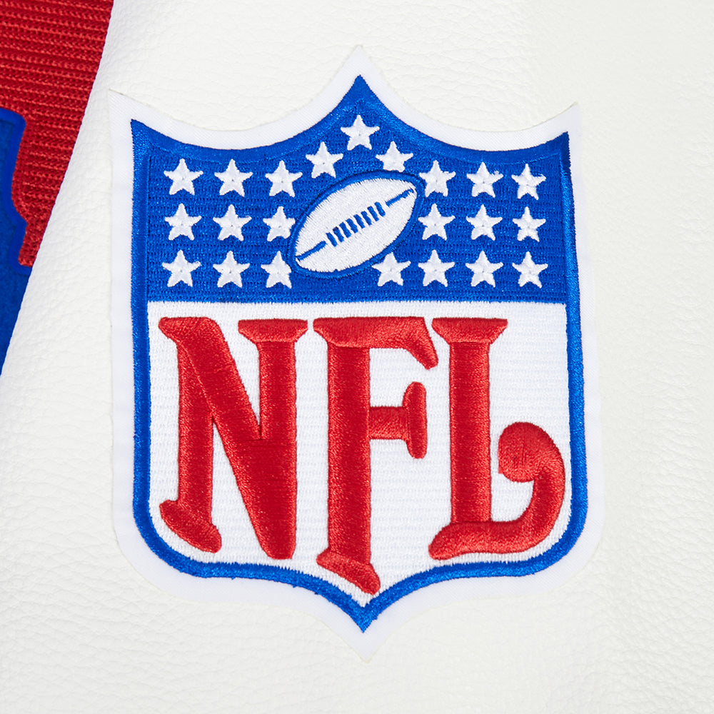 NFL BUFFALO BILLS ON TOP MEN'S VARSITY JACKET (ROYAL BLUE/RED)