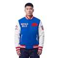 NFL BUFFALO BILLS ON TOP MEN'S VARSITY JACKET (ROYAL BLUE/RED)
