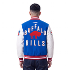 NFL BUFFALO BILLS ON TOP MEN'S VARSITY JACKET (ROYAL BLUE/RED)