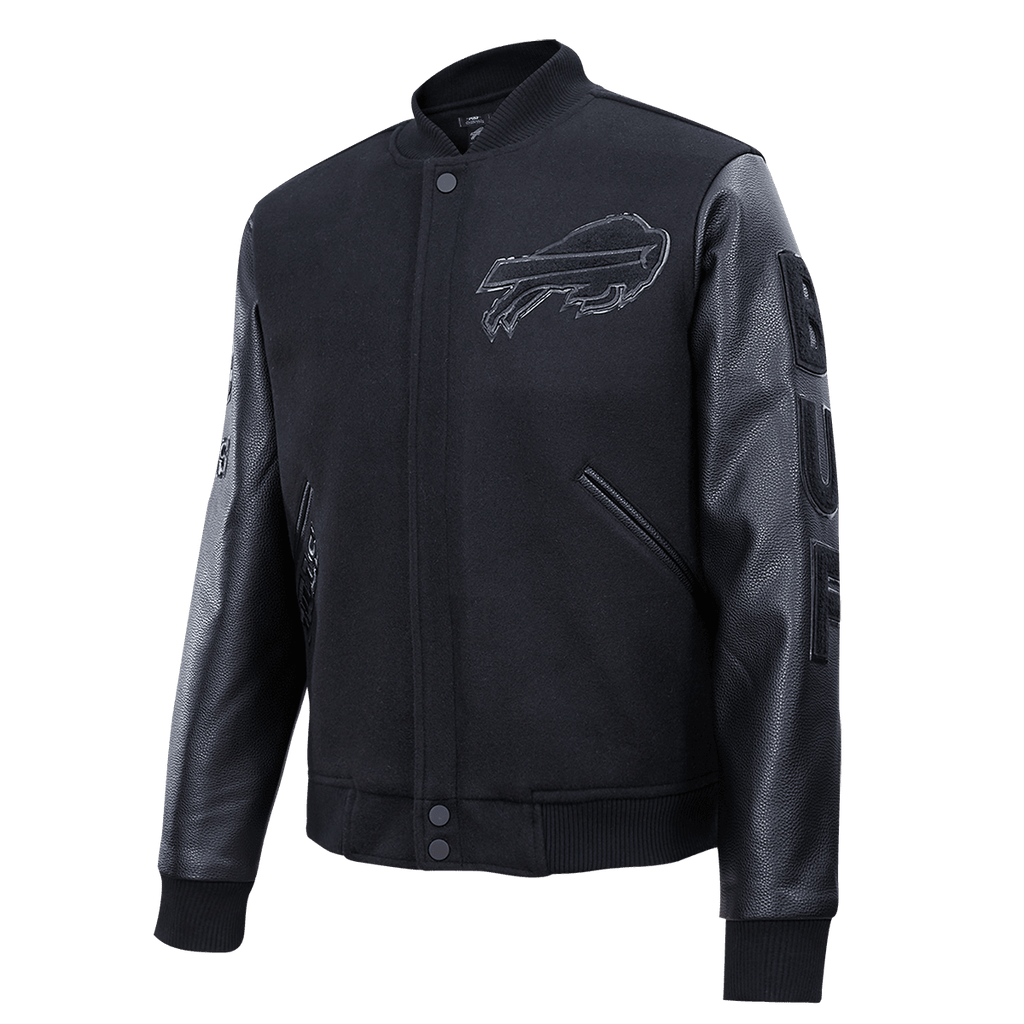 NFL BUFFALO BILLS TRIPLE BLACK BLOUSON COLLÉGIAL À LOGO POUR HOMME (TRIPLE NOIR)