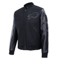 NFL BUFFALO BILLS TRIPLE BLACK BLOUSON COLLÉGIAL À LOGO POUR HOMME (TRIPLE NOIR)