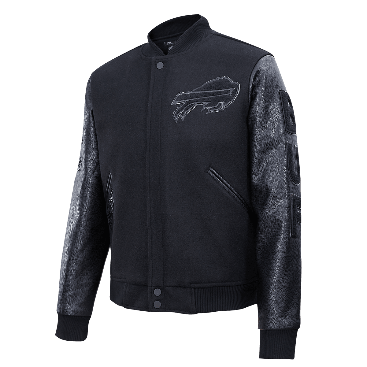 NFL BUFFALO BILLS TRIPLE BLACK BLOUSON COLLÉGIAL À LOGO POUR HOMME (TRIPLE NOIR)
