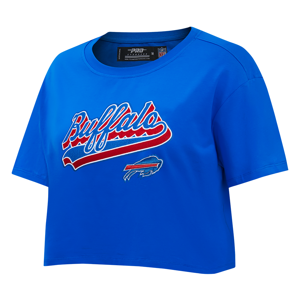 NFL BUFFALO BILLS SCRIPT TAIL WOMEN'S SJ BOXY TEE (ROYAL BLUE)
