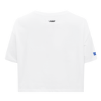 NFL BUFFALO BILLS SCRIPT TAIL T-SHIRT EN JERSEY SIMPLE À COUPE CARRÉE POUR FEMME (BLANC)