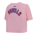 NFL BUFFALO BILLS CLASSIC CHENILLE WOMEN'S S/S BOXY TEE (PINK)