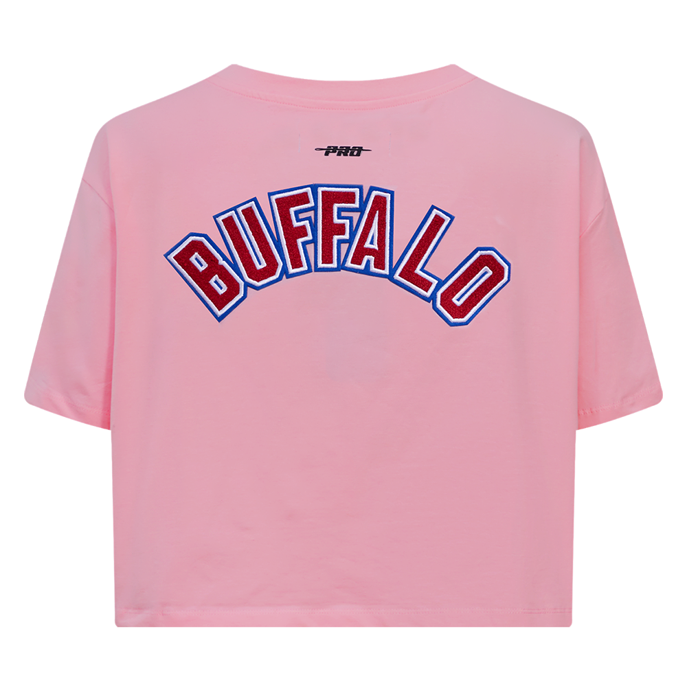 NFL BUFFALO BILLS CLASSIC CHENILLE WOMEN'S S/S BOXY TEE (PINK)