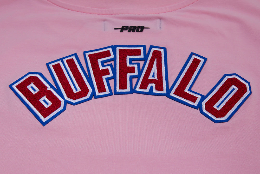 NFL BUFFALO BILLS CLASSIC CHENILLE WOMEN'S S/S BOXY TEE (PINK)