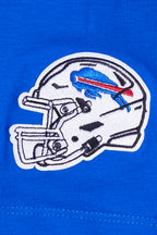 NFL BUFFALO BILLS CLASSIC CHENILLE T-SHIRT À MANCHES COURTES ET À COUPE CARRÉE POUR FEMME (BLEU ROYAL)