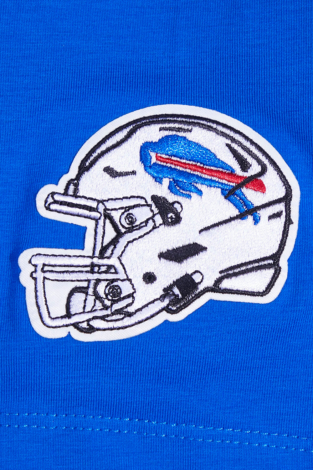 NFL BUFFALO BILLS CLASSIC CHENILLE T-SHIRT À MANCHES COURTES ET À COUPE CARRÉE POUR FEMME (BLEU ROYAL)
