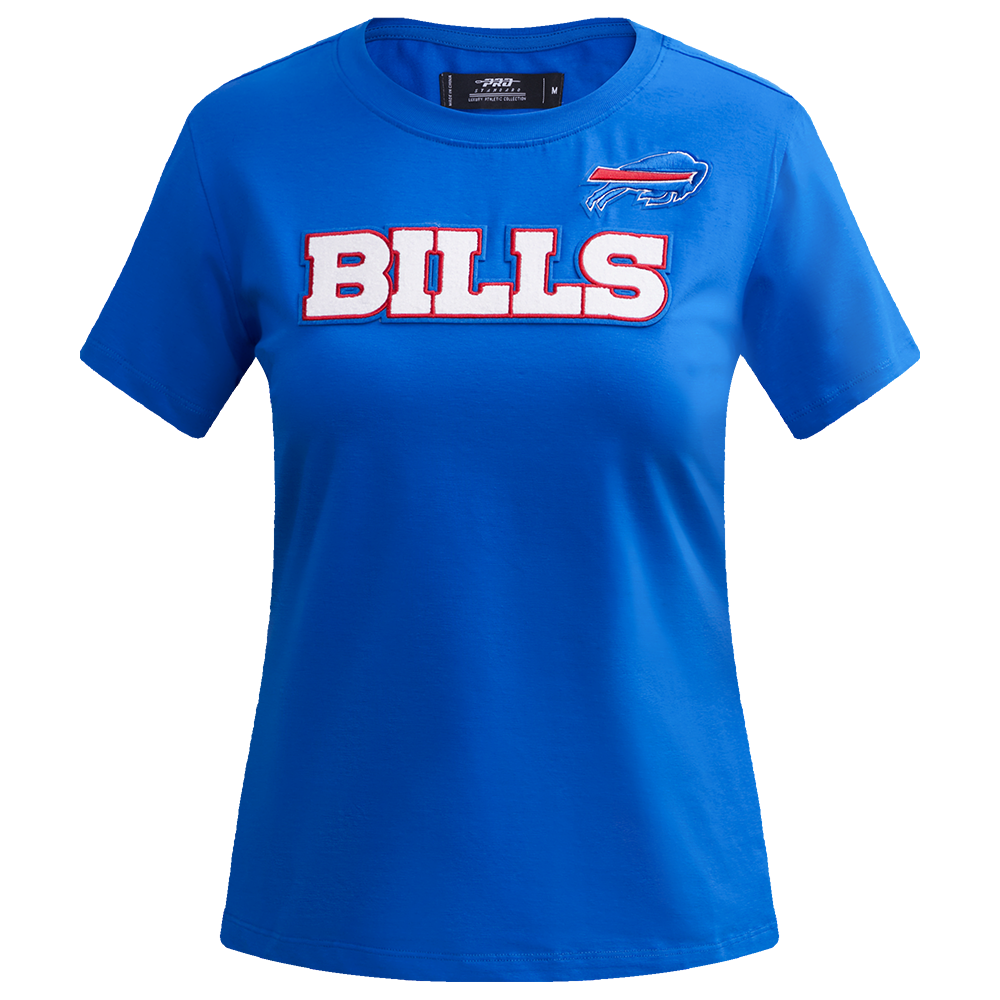 NFL BUFFALO BILLS CLASSIC SHORT SLEEVE WOMEN'S SINGLE JERSEY SLIM FIT TEE (ROYAL BLUE)