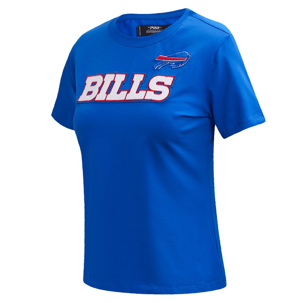 NFL BUFFALO BILLS CLASSIC SHORT SLEEVE WOMEN'S SINGLE JERSEY SLIM FIT TEE (ROYAL BLUE)