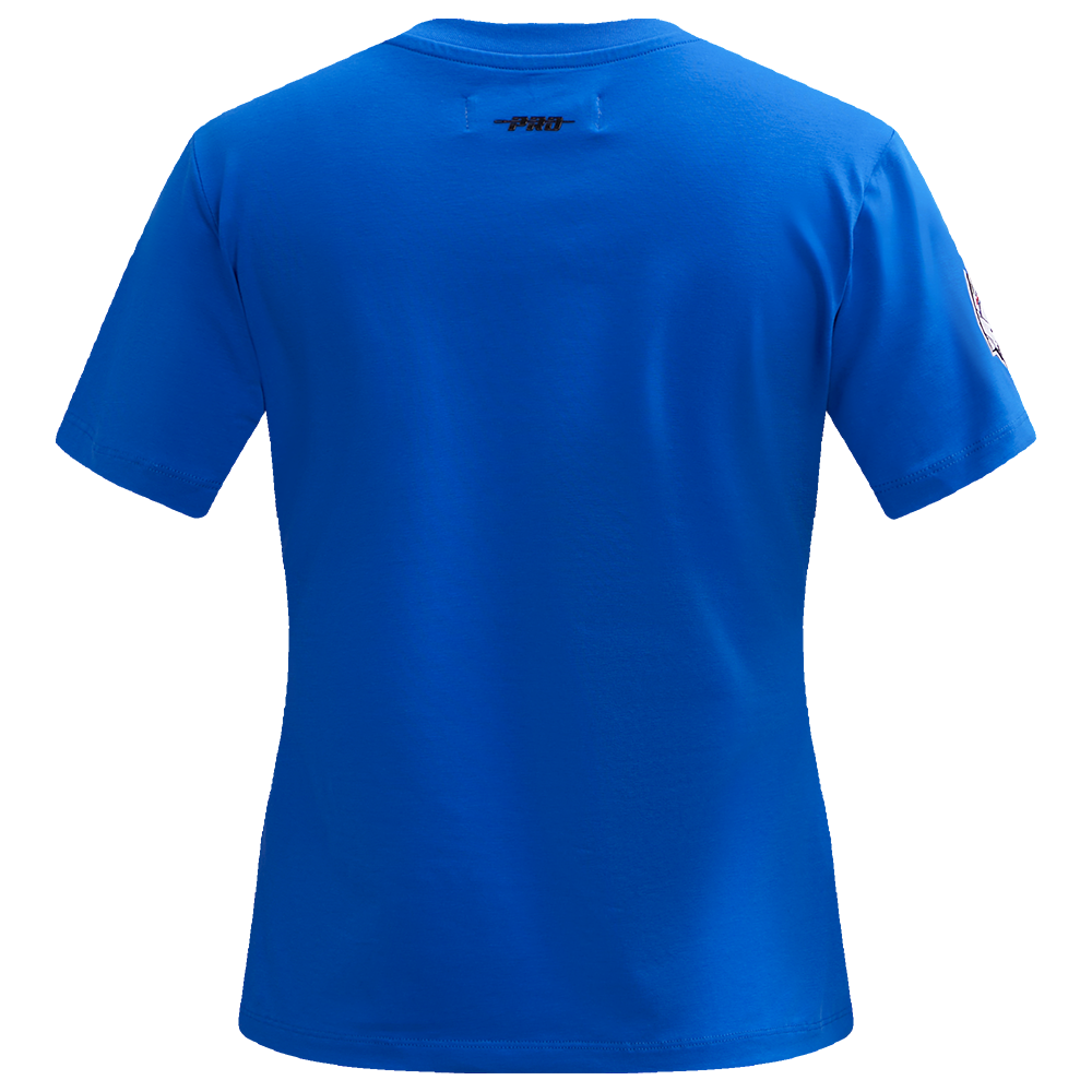 NFL BUFFALO BILLS CLASSIC SHORT SLEEVE WOMEN'S SINGLE JERSEY SLIM FIT TEE (ROYAL BLUE)