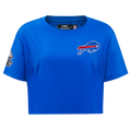 NFL BUFFALO BILLS T-SHIRT MASHUP À COUPE CARRÉE POUR FEMME (BLEU ROYAL)