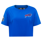 NFL BUFFALO BILLS T-SHIRT MASHUP À COUPE CARRÉE POUR FEMME (BLEU ROYAL)