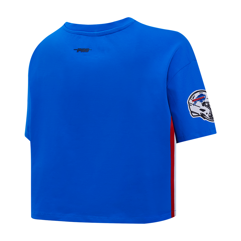 NFL BUFFALO BILLS T-SHIRT MASHUP À COUPE CARRÉE POUR FEMME (BLEU ROYAL)