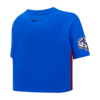 NFL BUFFALO BILLS T-SHIRT MASHUP À COUPE CARRÉE POUR FEMME (BLEU ROYAL)