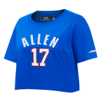 NFL BUFFALO BILLS JOSH ALLEN #17 CLASSIC PNN WOMEN'S SJ BOXY TEE (ROYAL BLUE)