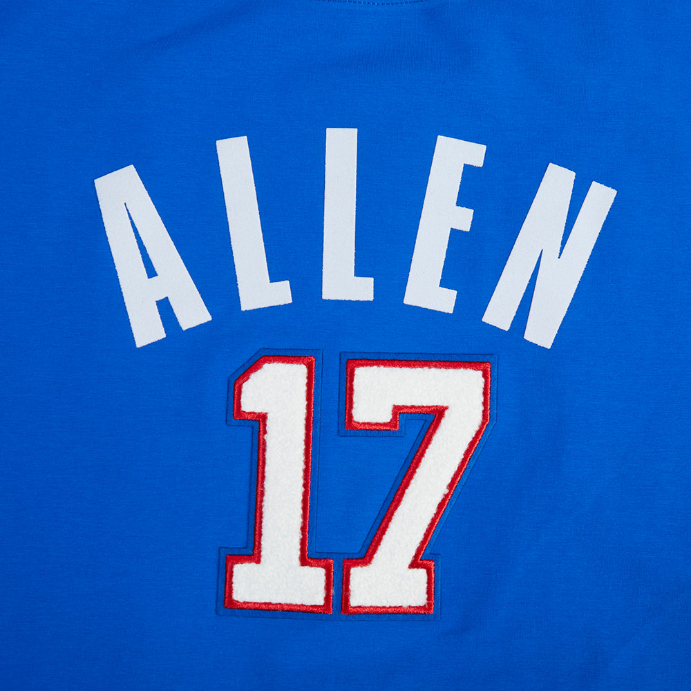 NFL BUFFALO BILLS JOSH ALLEN #17 CLASSIC PNN WOMEN'S SJ BOXY TEE (ROYAL BLUE)