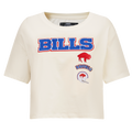 NFL BUFFALO BILLS RETRO CLASSIC T-SHIRT À COUPE CARRÉE POUR FEMME (COQUILLE D'ŒUF)